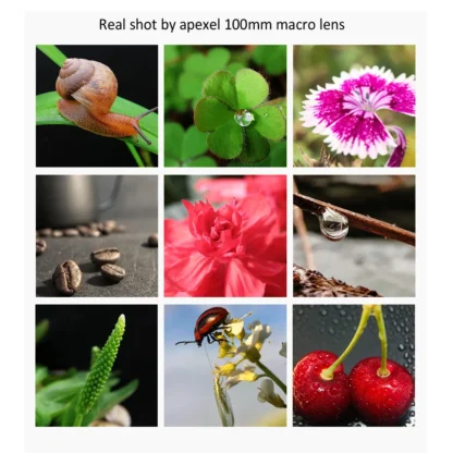 APEXEL For Dropshipping Camera Phone Lens 100mm Macro Mobile Lens Macro Camcorder Lenses for iPhone Samsung All Smartphone 6