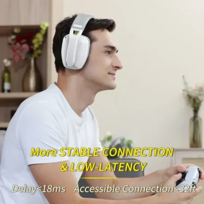BINNUNE BW06 2.4GHz Bluetooth Gaming Headset with Mic for PS5 PS4 PC Mac Playstation Wireless Gaming Headphone with Microphone 2