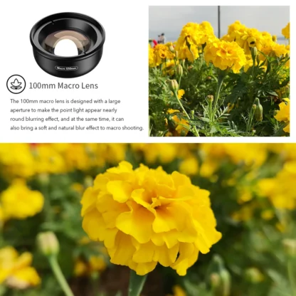 APEXEL For Dropshipping Camera Phone Lens 100mm Macro Mobile Lens Macro Camcorder Lenses for iPhone Samsung All Smartphone 2