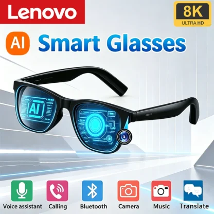 Lenovo AI Smart Glasses Voice Assistant Music Touch Control Bluetooth Call Outdoor Fashion Sunglasses For Men Women 2026 New 1