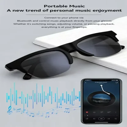 Lenovo AI Smart Glasses Voice Assistant Music Touch Control Bluetooth Call Outdoor Fashion Sunglasses For Men Women 2026 New 5
