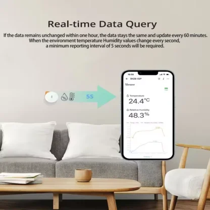 SONOFF SNZB 02P EWeLink Smart Home Gadgets ZigBee Temperature Sensor Humidity Detector Thermometer Alexa Google Assistant Yandex 4