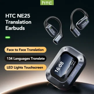 【AI Translator Earbuds】HTC NE25 Bluetooth Earphones LCD Touch Screen Sport Wireless Headphones Long Life with HD Mic 1