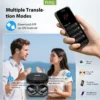 【AI Translator Earbuds】HTC NE25 Bluetooth Earphones LCD Touch Screen Sport Wireless Headphones Long Life with HD Mic 6