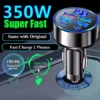 350W USB Car Charger PD QC3.0 USB C Car Phone Charger Type C Adapter for iPhone Samsung Huawei Xiaomi Quick Charge ﻿