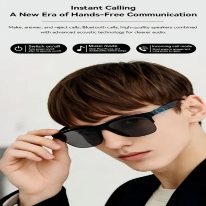 Lenovo AI Smart Glasses Voice Assistant Music Touch Control Bluetooth Call Outdoor Fashion Sunglasses For Men Women 2026 New 3