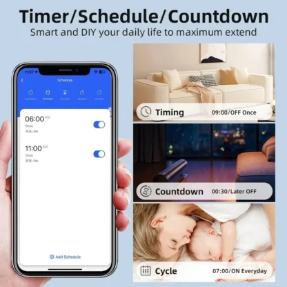 16A Tuya WiFi Smart Switch Module Mini Breaker 2-way Control Smart Life App Voice Control Work With Alexa Google Alice 5