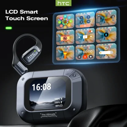 【AI Translator Earbuds】HTC NE25 Bluetooth Earphones LCD Touch Screen Sport Wireless Headphones Long Life with HD Mic 5