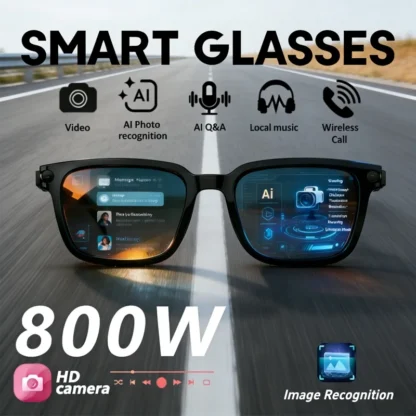 2026 New Smart AI Glasses 800W Shooting Camera HD Photo Video Voice Call Translation Waterproof Bluetooth AI Motorcycle Glasses 1