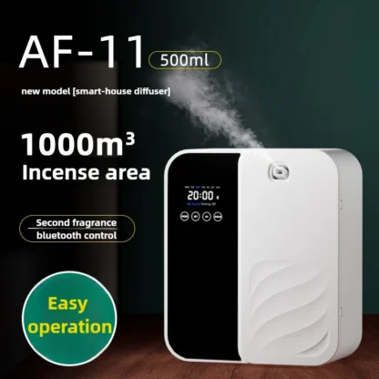 500ml Smart Aroma Diffuser - Bluetooth, Auto Spray, 1000m³ Coverage & Odor Elimination for Home/Commercial (Hotel/Bar/Spa) 1