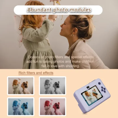 Digital Children Camera For Photography Mini Printer Portable Thermal Instant Print Photo Kids Camera 2.8inch HD Video Toy Gifts 6
