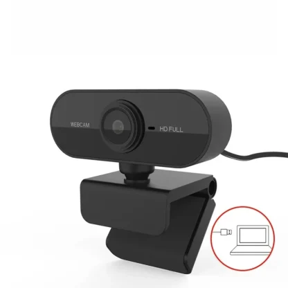 Webcam with Microphone, USB Computer Camera for Video Calls, Zoom, Teams, Streaming, Plug and Play for PC, Mac 2